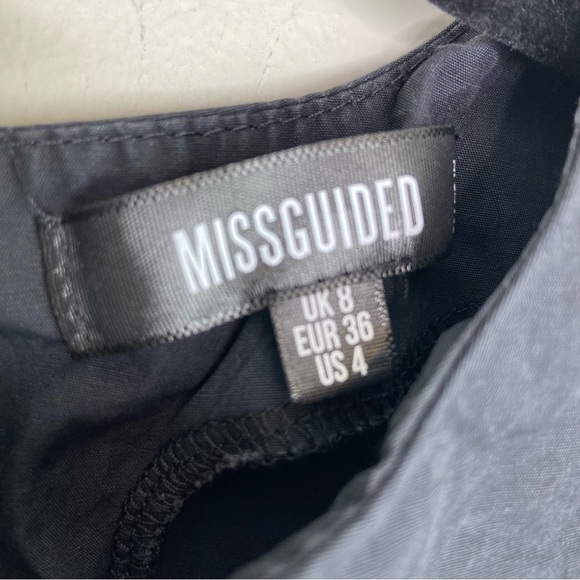 Misguided mini‎ black ruffle  dress size 4 - Picture 9 of 11